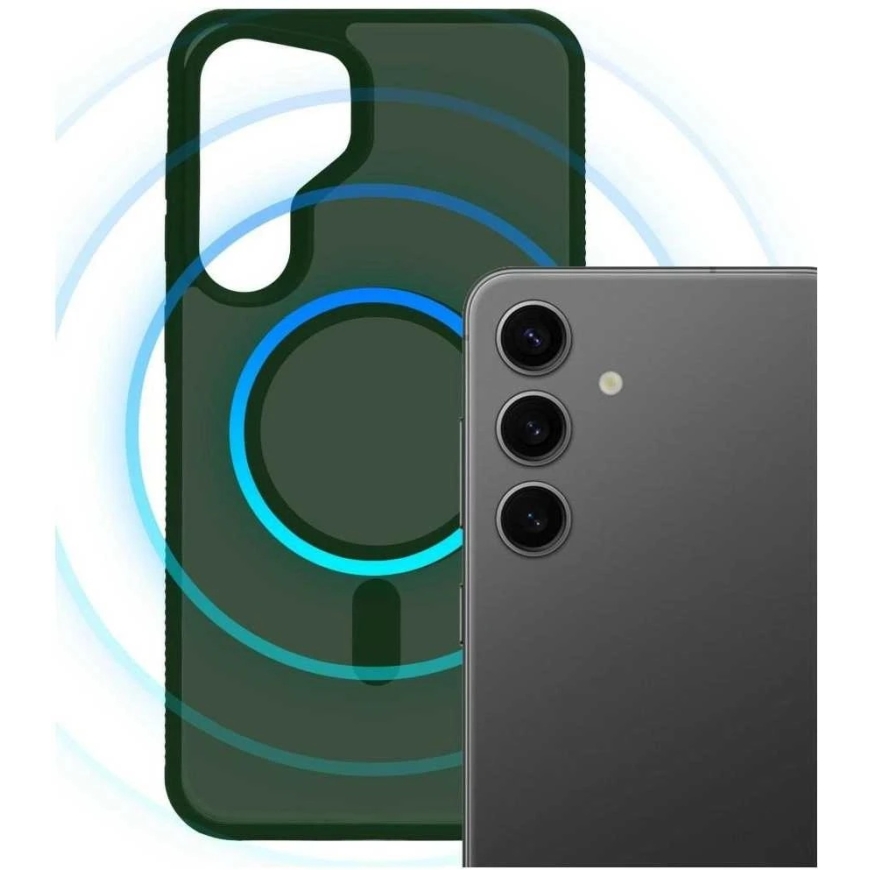 3mk „Smoke MagCase“ kott „Samsung Galaxy S25“ jaoks - Roheline Läbipaistev – 4