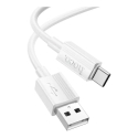 Hoco X107 datu pārraides un uzlādes vads | USB-A uz USB-C | 15W | 1m | balts