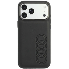 Audi TT synthetic leather MagSafe case for iPhone 18 Pro Max / 17 Pro Max - Black