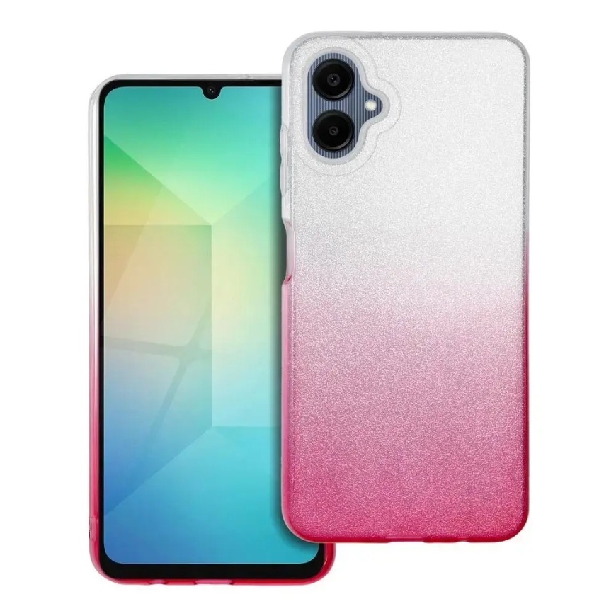 Shining maciņš telefonam Samsung Galaxy A06 4G (A065) caurspīdīgs rozā