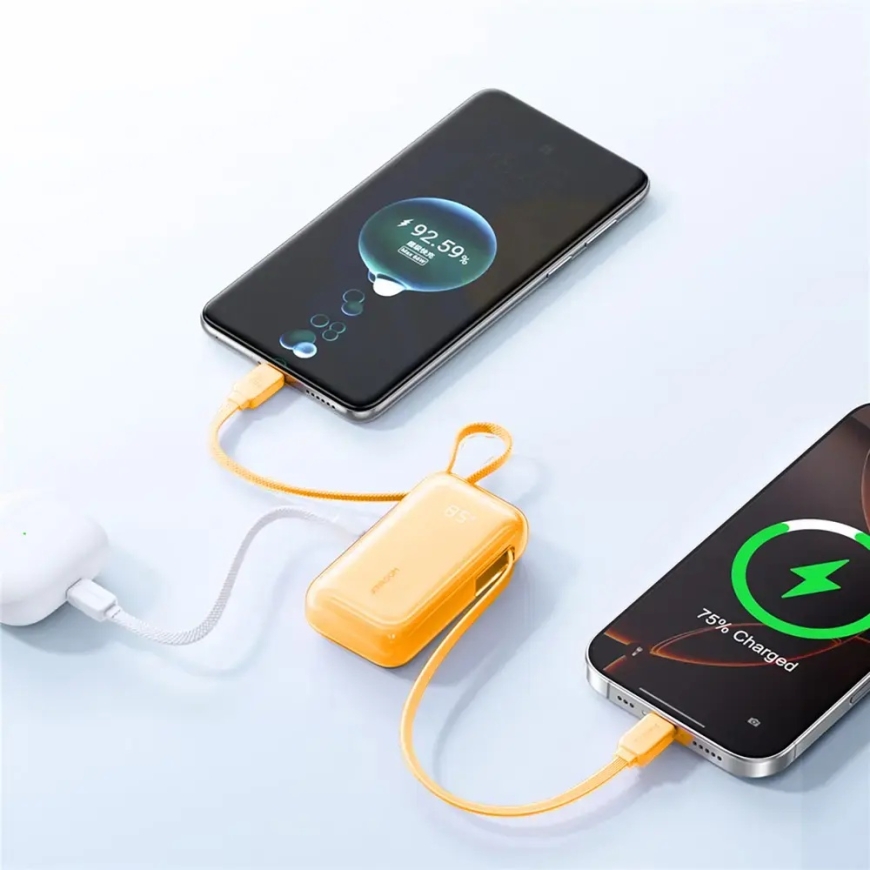 Joyroom JR-PR2 išorinė baterija (powerbank) | 10 000 mAh | 35W | USB-C, Lightning | oranžinis – 3