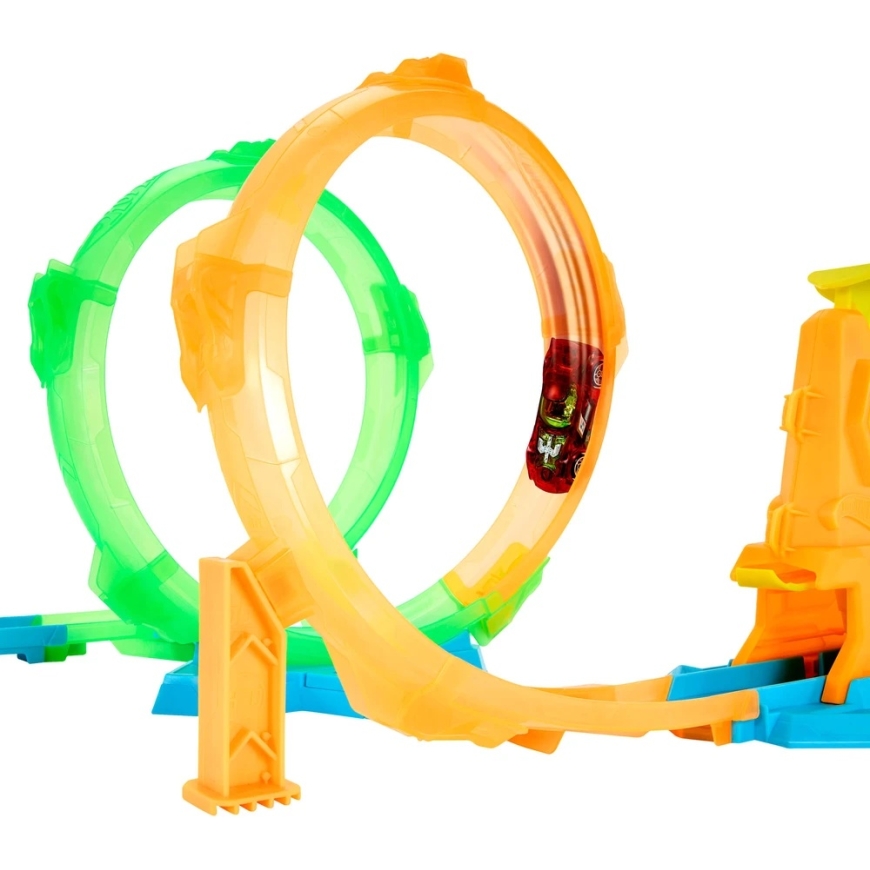 Mattel HOT WHEELS NEON SPEEDERS double loop track (JMG49) – 2