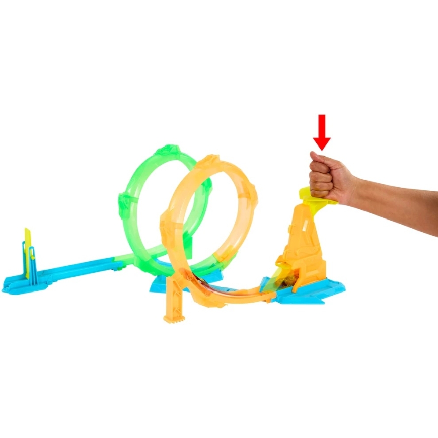 Mattel HOT WHEELS NEON SPEEDERS double loop track (JMG49) – 3