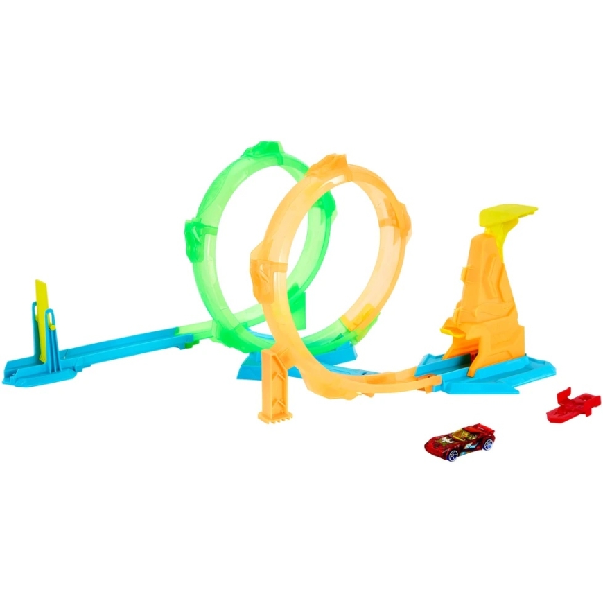 Mattel HOT WHEELS NEON SPEEDERS kaksoiskaarirata (JMG49) – 4