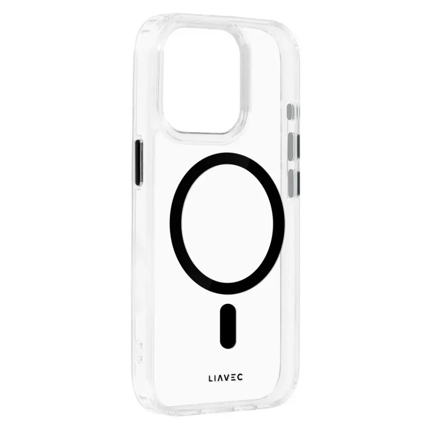 Liavec Glossy чехол с поддержкой MagSafe для телефона iPhone 15 Pro чёрный – 3