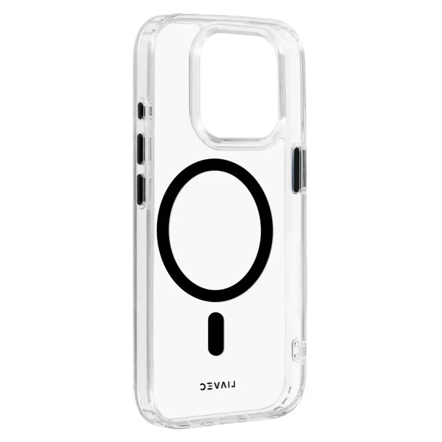 Liavec Glossy telefono dėklas su MagSafe palaikymu iPhone 15 Pro juodas – 4