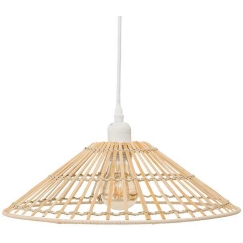 MAHE Cone Pendant Lamp, Ø 36 cm, Natural Bamboo