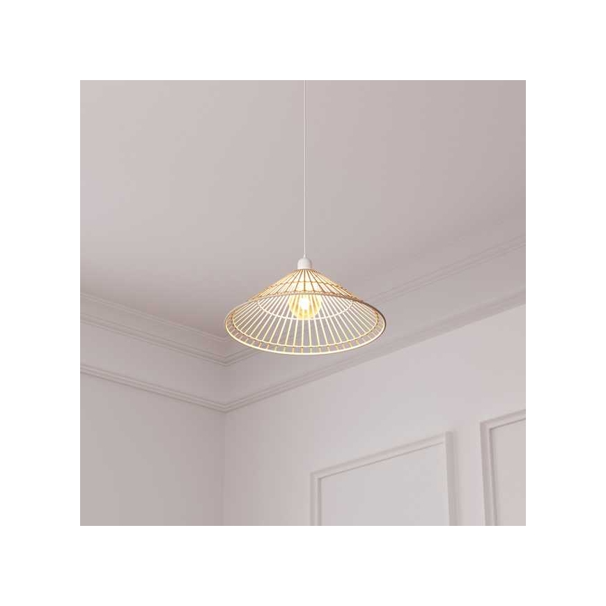 MAHE Kartion muotoinen Riippuvalaisin, Ø 36 cm, Luonnollinen Bambuke – 2