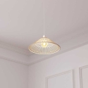 Lamp MAHE kūginā pakabināma lampa, Ø 36 cm, dabīgs bambuks