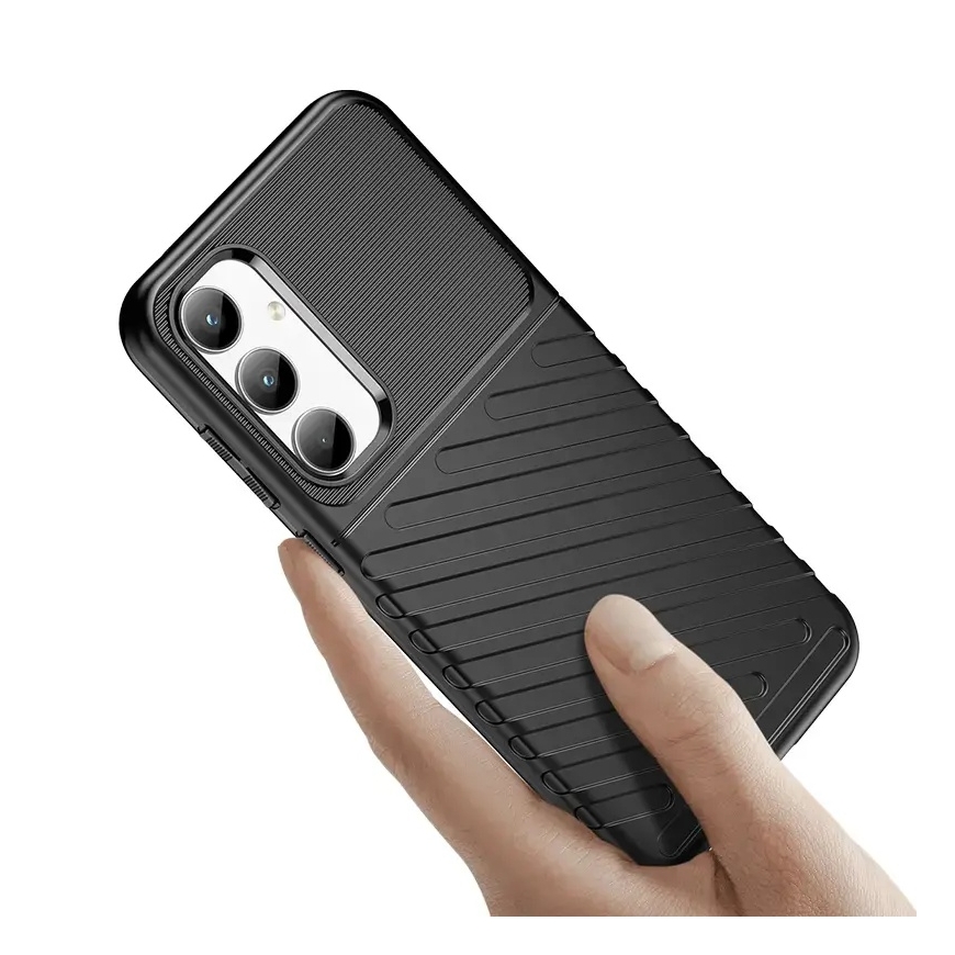 Thunder Case vahvistettu puhelimen kuori Samsung Galaxy A35 5G:lle (A356) musta – 5