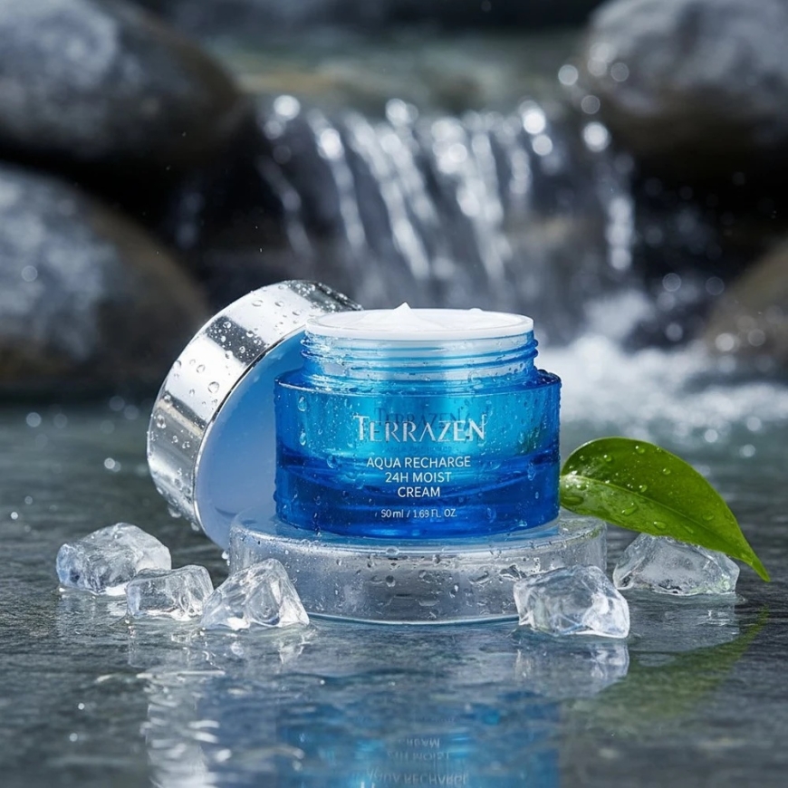 Terrazen Aqua Recharge 24H Moisturizing Face Cream, especially suitable for dry facial skin, 50 ml – 4