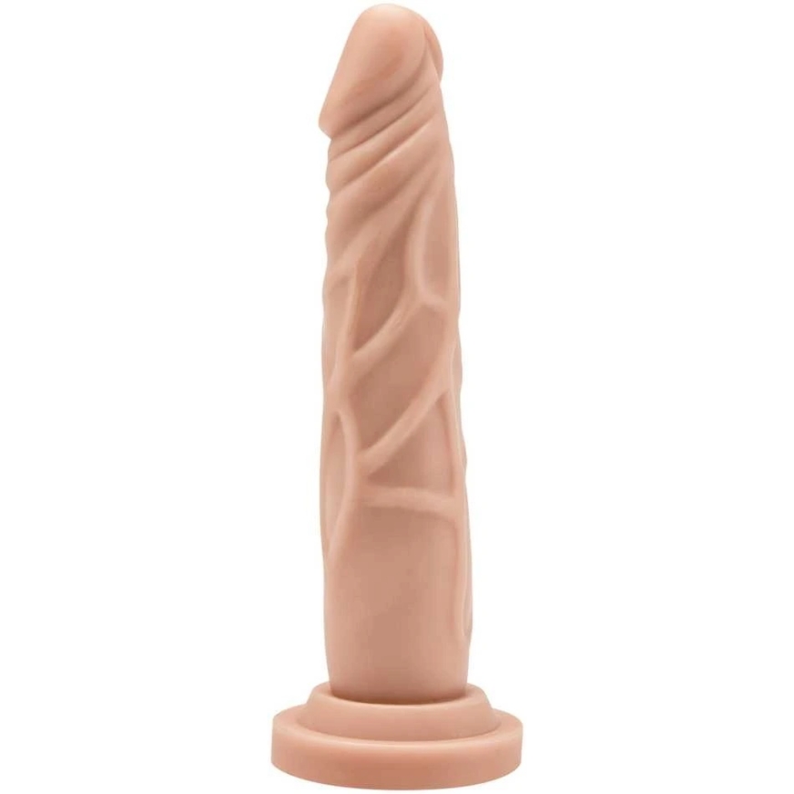 Get Real TOYJOY natūralus dirbtinis dildo, juodas penio narys, 18 cm