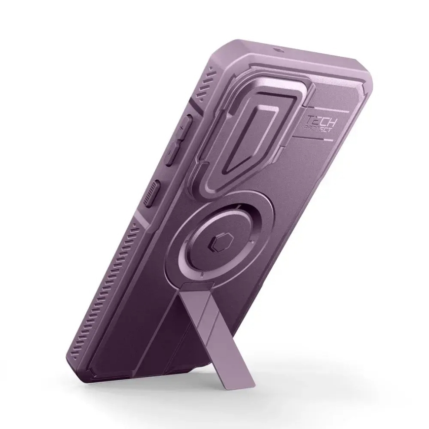 Tech-Protect Kevlar telefono dėklas su MagSafe palaikymu Samsung Galaxy S26 Ultra (S948) violetinis – 2