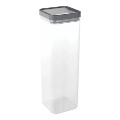 Sauso maisto laikymo indas 2,4 l Kara skaidrus/tamsiai pilkas