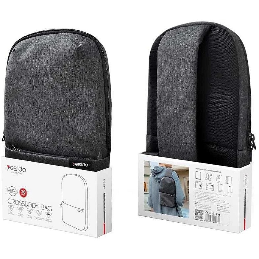Yesido WB33 backpack for tablets (7 inches) (waterproof), gray / pink – 2
