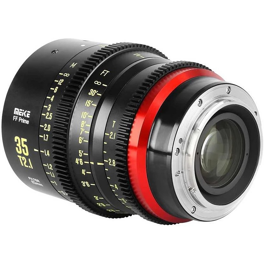 Объектив - Meike MK 35mm T2.1 FF E Mount, 330° фокусное расстояние, 14 элементов, черный