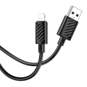 HOCO X88 duomenų perdavimo ir įkrovimo laidas | USB-A į Lightning | 12W | 2m | juodas HOCO X88 duomenų perdavimo ir įkrovimo laidas | USB-A į Lightning | 12W | 2m | juodas