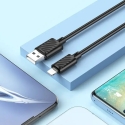 HOCO X88 tiedonsiirto- ja latauskaapeli | USB-A to Lightning | 12W | 2m | musta HOCO X88 tiedonsiirto- ja latauskaapeli | USB-A to Lightning | 12W | 2m | musta