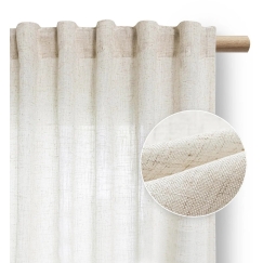 Užuolaida Res Linen Velari AmeliaHome 140 × 175 cm, šviesiai smėlio spalvos