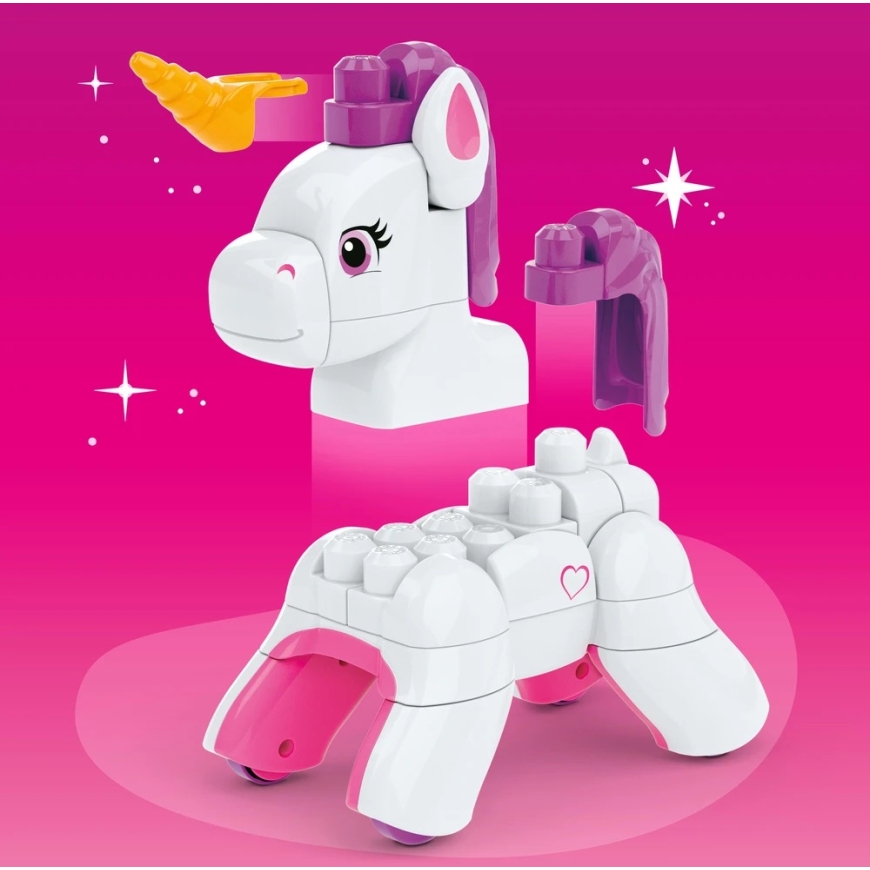 Mattel MEGA BLOKS BUILD AND ENCHANT 3 в 1 конструктор единорога (JKG36) – 5