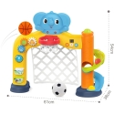 Woopie Baby WOOPIE interaktīvais sporta centrs 2 in 1 ar vārtiem un ziloņa bumbu