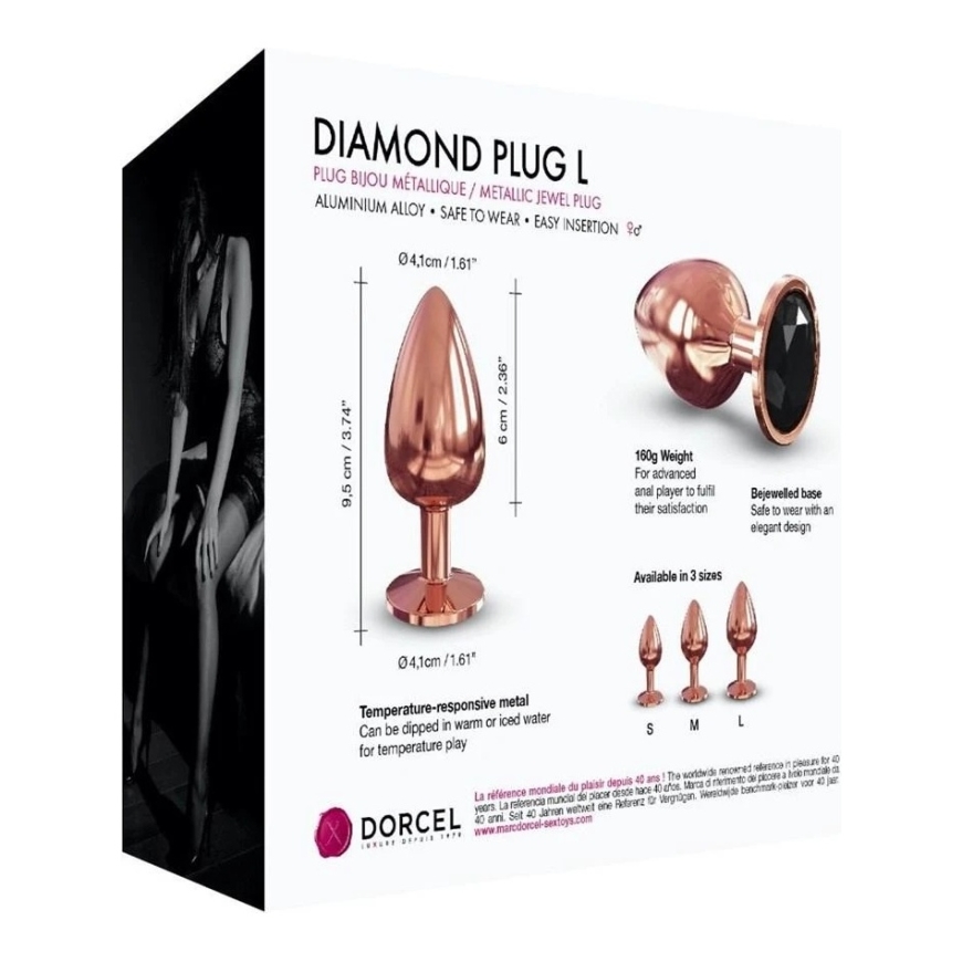 Marc Dorcel Decorative Anal Plug Metal Dorcel Diamond Plug 9cm – 5