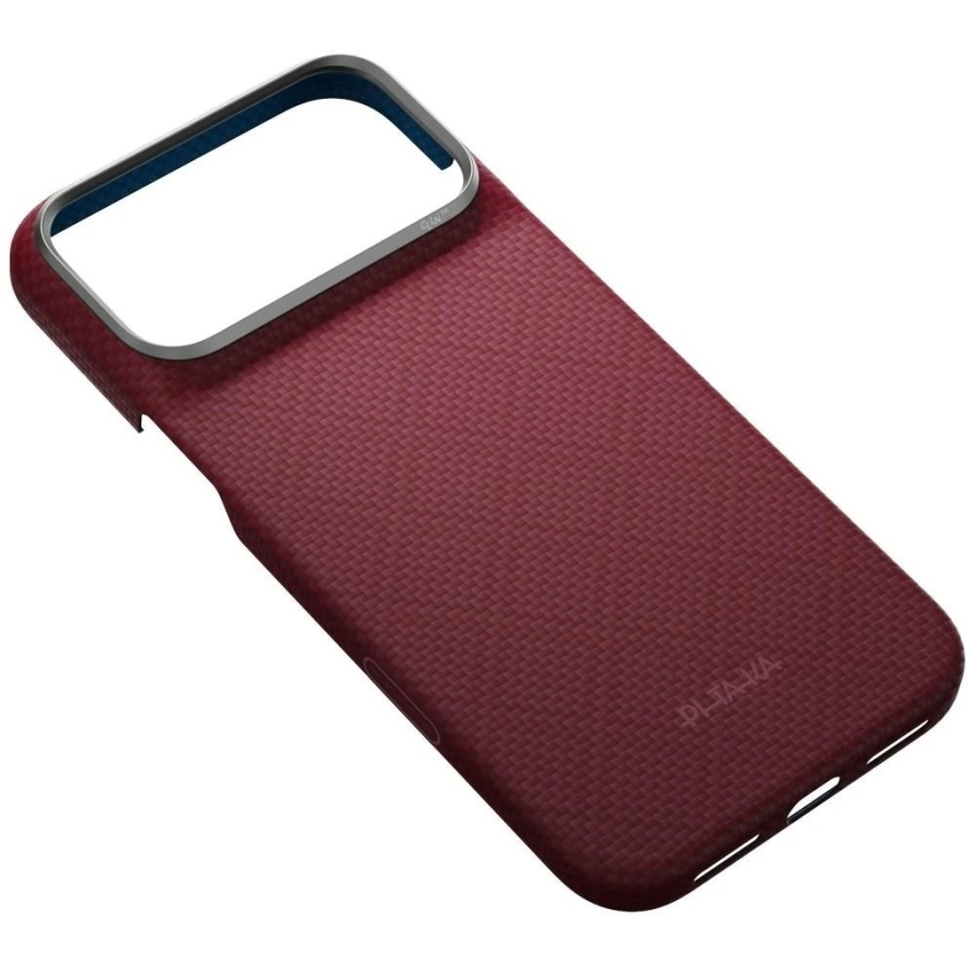 PITAKA Edge Case Argyle MagSafe case for iPhone 18 Pro Max / 17 Pro Max, burgundy color – 5