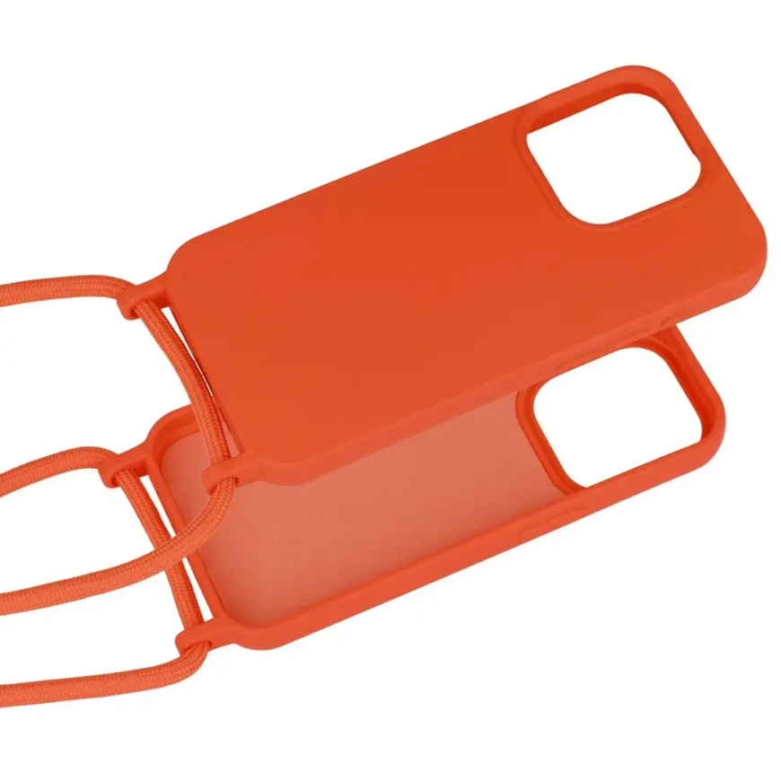 Strap Silicone maciņš telefonam iPhone 15 Plus oranžs – 4