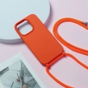 Strap Silicone чехол для телефона iPhone 15 Plus оранжевый