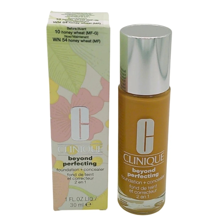 "Clinique Beyond Perfecting Full Coverage Natural Finish" nestemäinen meikkipohja ja peitevoide 2-in-1, 10 Honey Wheat, 30 ml – 2