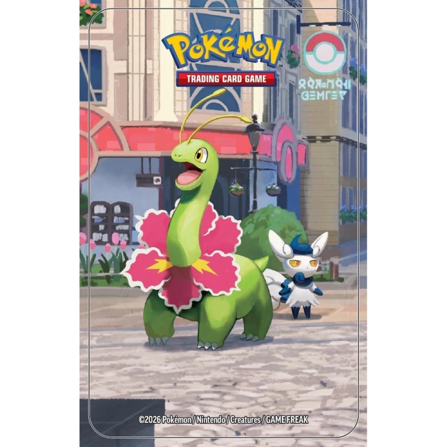 Kogumiskaardid - Pokémon TCG Lumiose City Mini Tin Meganium koos 2 booster pakiga, kleebise lehe ja koodikaardiga – 4
