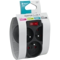 Virtapidennysjohto - DPM 3 ulostuloa virtapanta 16A 250V musta Virtapidennysjohto - DPM 3 ulostuloa virtapanta 16A 250V musta
