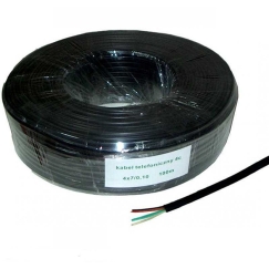 LP 4C telephone cable, black, 100 m