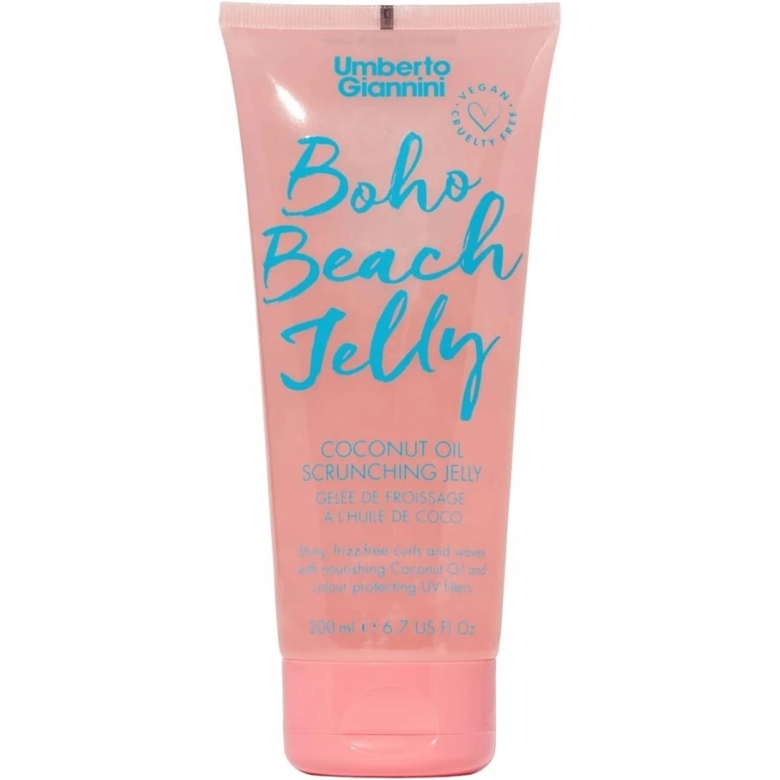 Umberto Giannini Boho Beach hiusten muotoilugeeli kiharoiden määrittämiseen ja pörröisyyden hallintaan, keskitason pito, 200 ml – 2