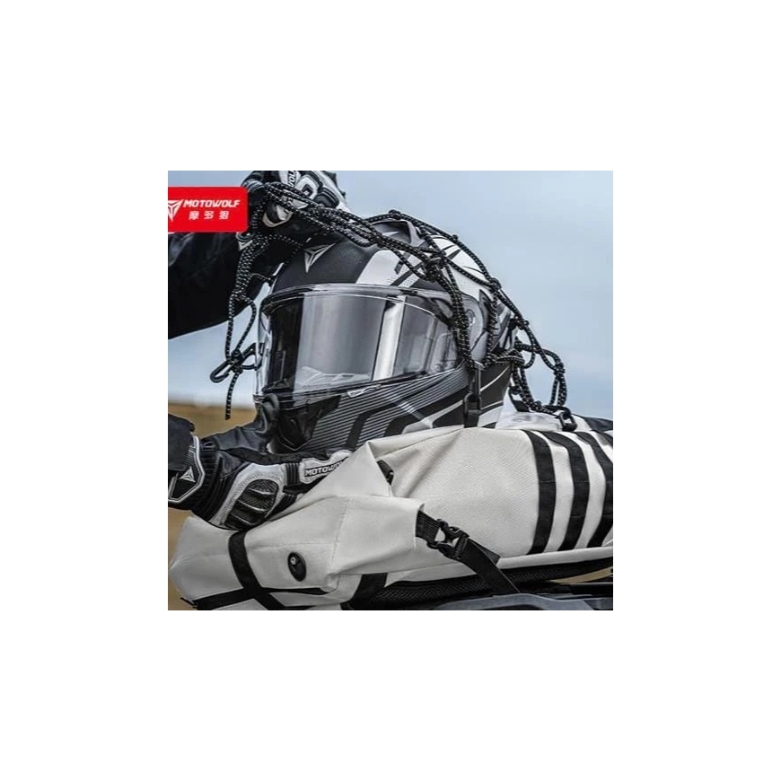 MotoWolf Valkoinen MB3W Reppu Integroituu Vesipullolla, 21 L – 3