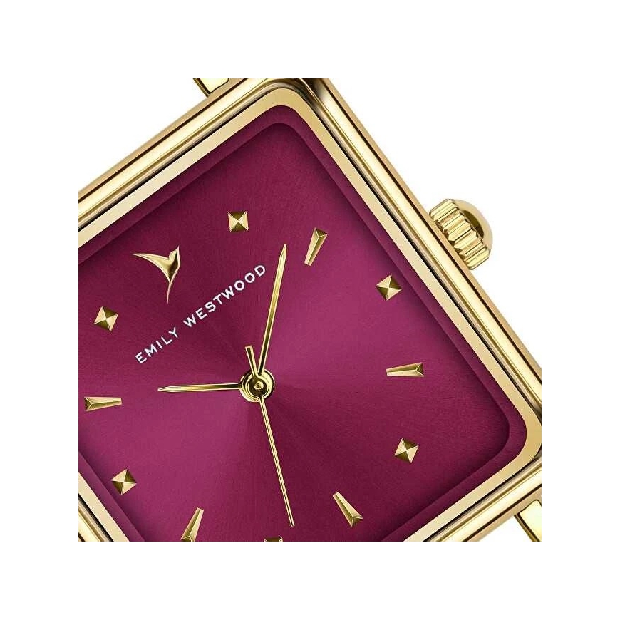 Часы Emily Westwood бордового цвета "Muse Gold" EKM-5714GQ – 2