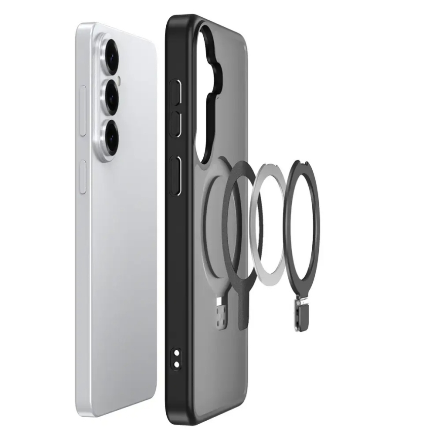 Dux Ducis Yind maciņš ar statīvu un MagSafe atbalstu telefonam Samsung Galaxy S26 (S942) melns – 4