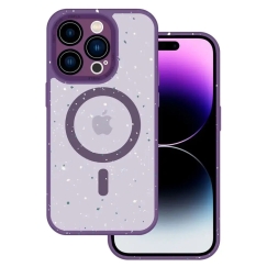 Tel Protect Magnetic Splash Frosted telefono dėklas iPhone 15 Pro violetinis