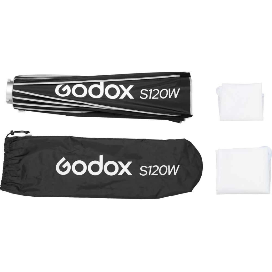 Apgaismojuma iekārta - Godox S120W softbox Bowens montējums Baltā iekārtojums – 3