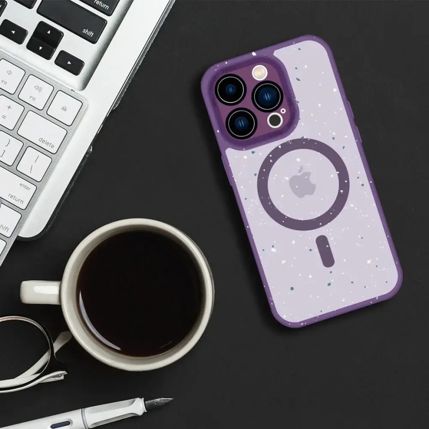 Tel Protect Magnetic Splash Frosted чехол для телефона iPhone 15 Pro фиолетовый – 5