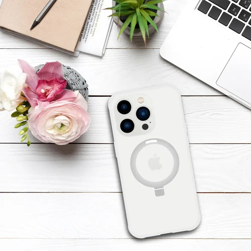 Tel Protect Magical telefoni ümbris alusega ja MagSafe toega iPhone 13 Pro hõbedane – 5