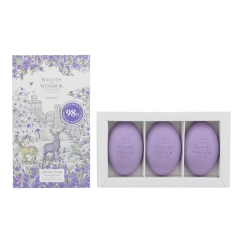 Set Trio, Woods Of Windsor, Lavender, Cleaning, Lavender, Massage Soap Bar, Shea butter, 3 pcs, 60 g
