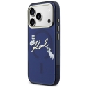 Karl Lagerfeld IML Choupettes Karl Script Logo MagSafe case for iPhone 17 Pro Max - Blue