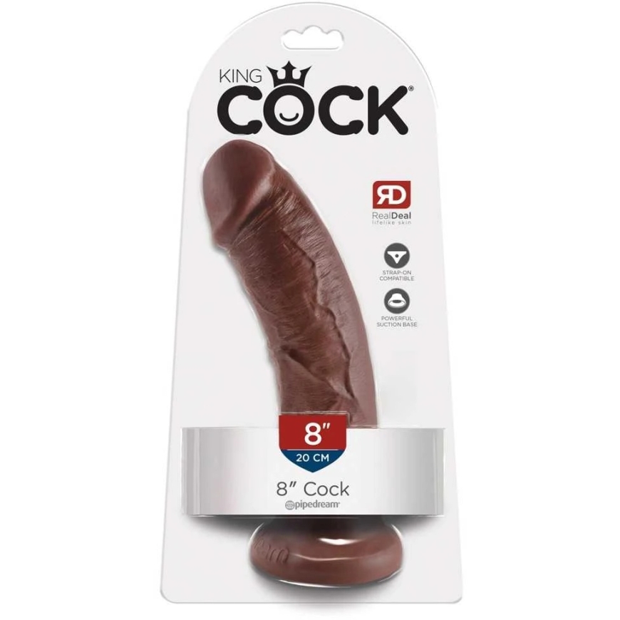 Pipedream "King Cock" 8 tolline dildoe, pruun