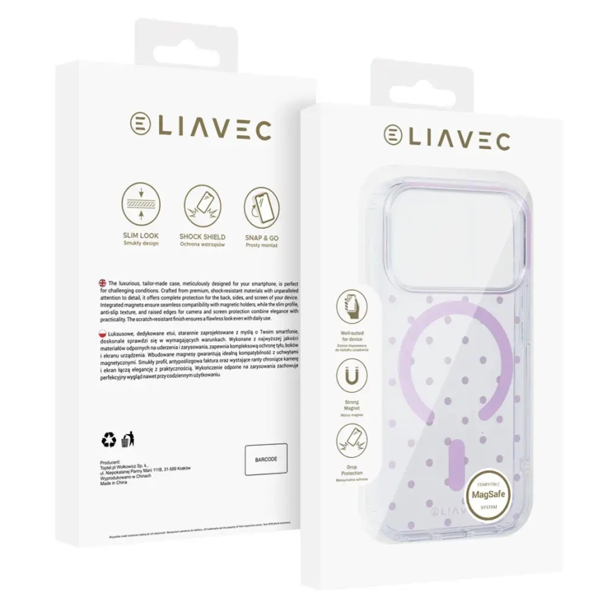 Liavec Bubble -puhelinsuojus iPhone 18 Pro:lle | iPhone 17 Pro vaaleanpunainen – 5
