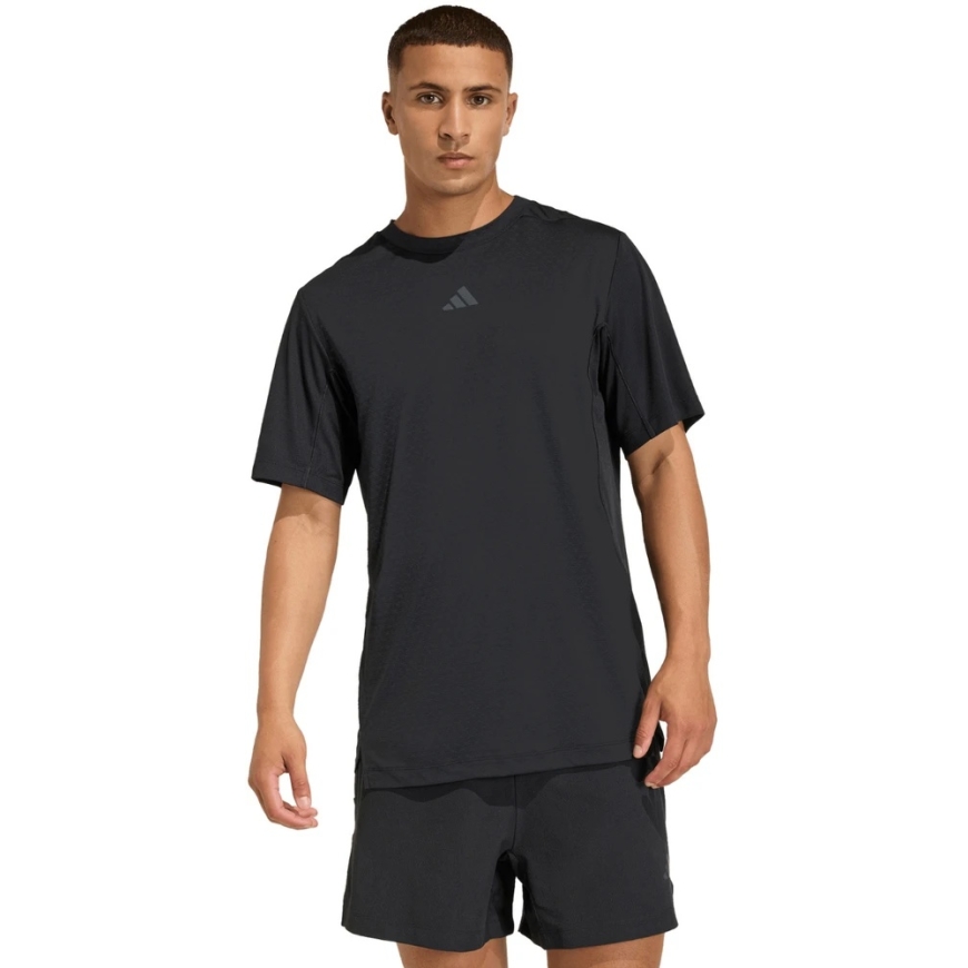 Vyriški marškinėliai adidas D4T PrimeLift 3 Stripes juoda KE9937 (L)
