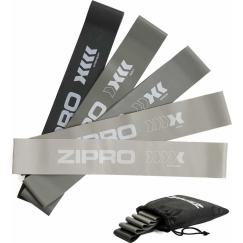Zipro Mini Band Mini vastusnauha Lateksia eri vastustasoilla pallolla 5 kpl.
