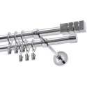 Decastyl Dubultais aizkaru stienis FI 19 mm hroms 200 cm DION ar ratiņiem KOWALSKI Decastyl Dubultais aizkaru stienis FI 19 mm hroms 200 cm DION ar ratiņiem KOWALSKI
