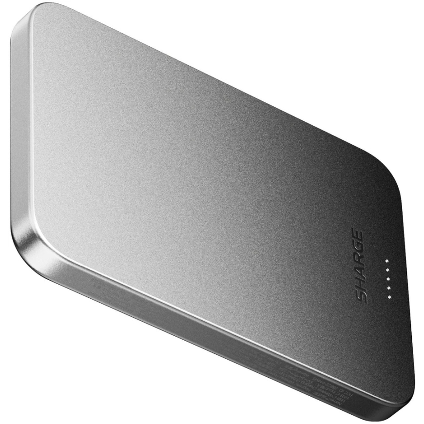 Rayovac SHARGE AeroMag Air Powerbank, 15W Qi2, 20W USB-C - 5.000mAh, must (YDD-AEROMAGAIR-M6)