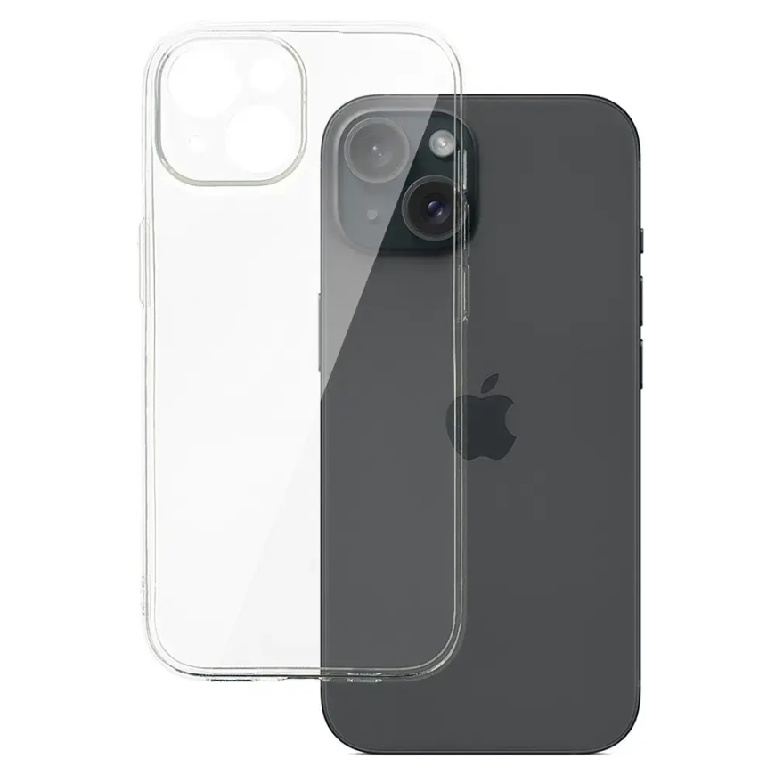 2 mm maciņš telefonam iPhone 15 caurspīdīgs
